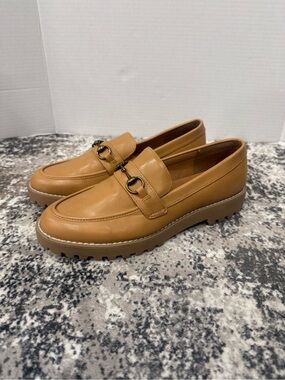 a new day Tan Lug-Sole Bit Loafers